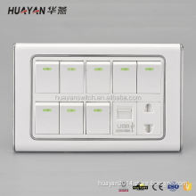 excellent quality electrical 8 gang switch and socket